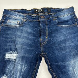 AHP Another Hype Piece Mens Distressed Medium Wash Jeans Size 32/34